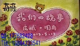成都年会沙画表演主播照片