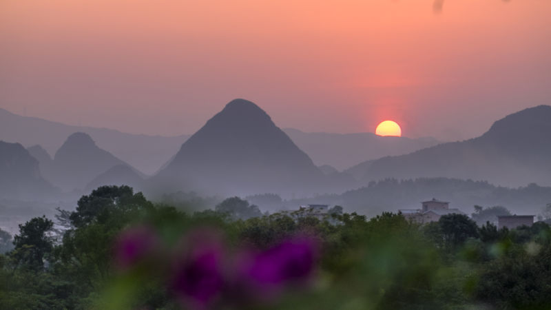 桂林花海景区的主播照片