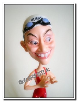 魏君丽雕像艺术主播照片