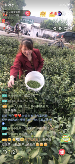 心跳复出代购茶叶主播照片