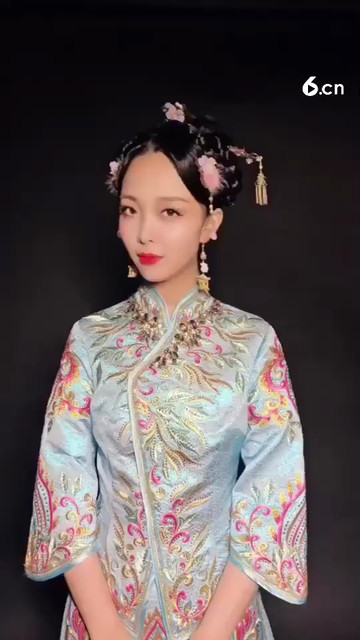 婚纱模特--中式秀禾服拍照！