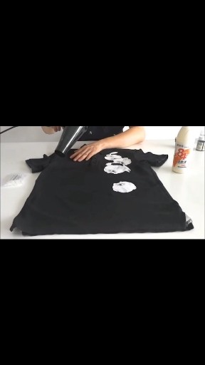 烧伤衣服，局部染色