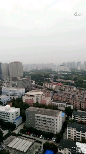 塔吊上看西安市的风景