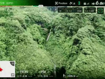 无人机航拍漂亮的美景山川瀑布流