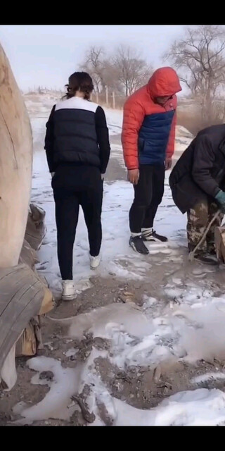 嘎嘎冷的天
