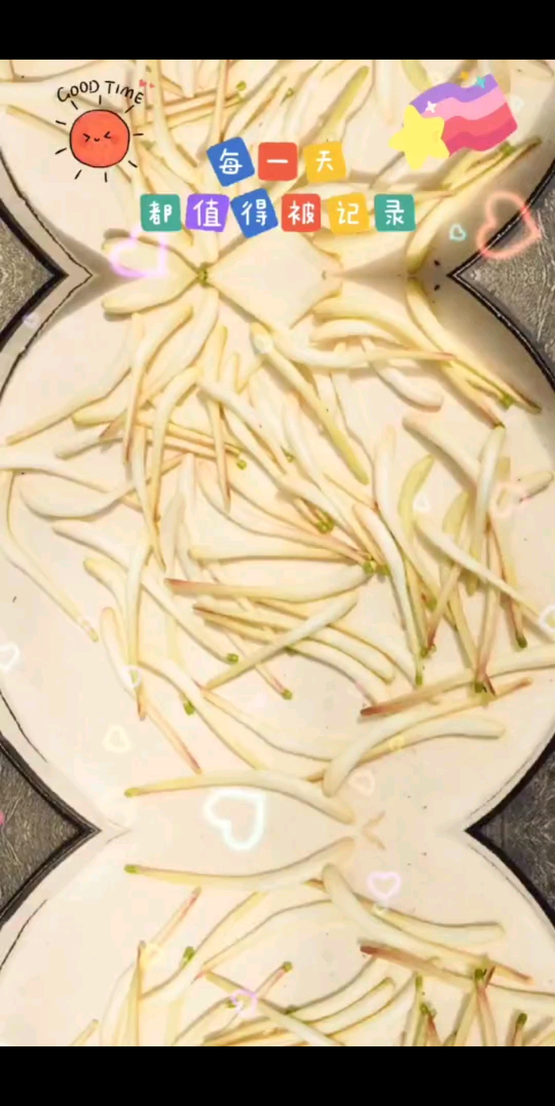 刚采的金银花，还没开
