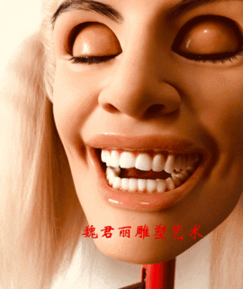 魏君丽雕像艺术主播照片