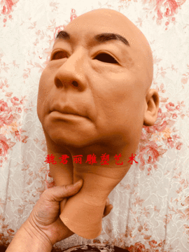 魏君丽雕像艺术主播照片