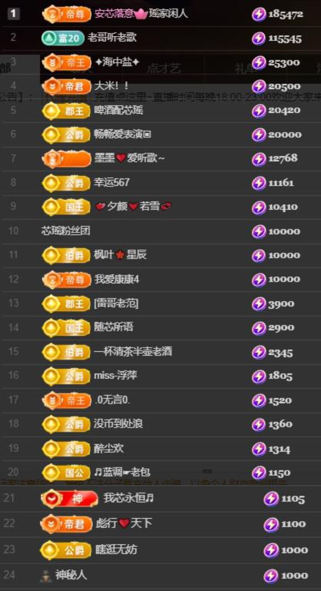 芯瑶❤️贺我舞哥哥升主播图片