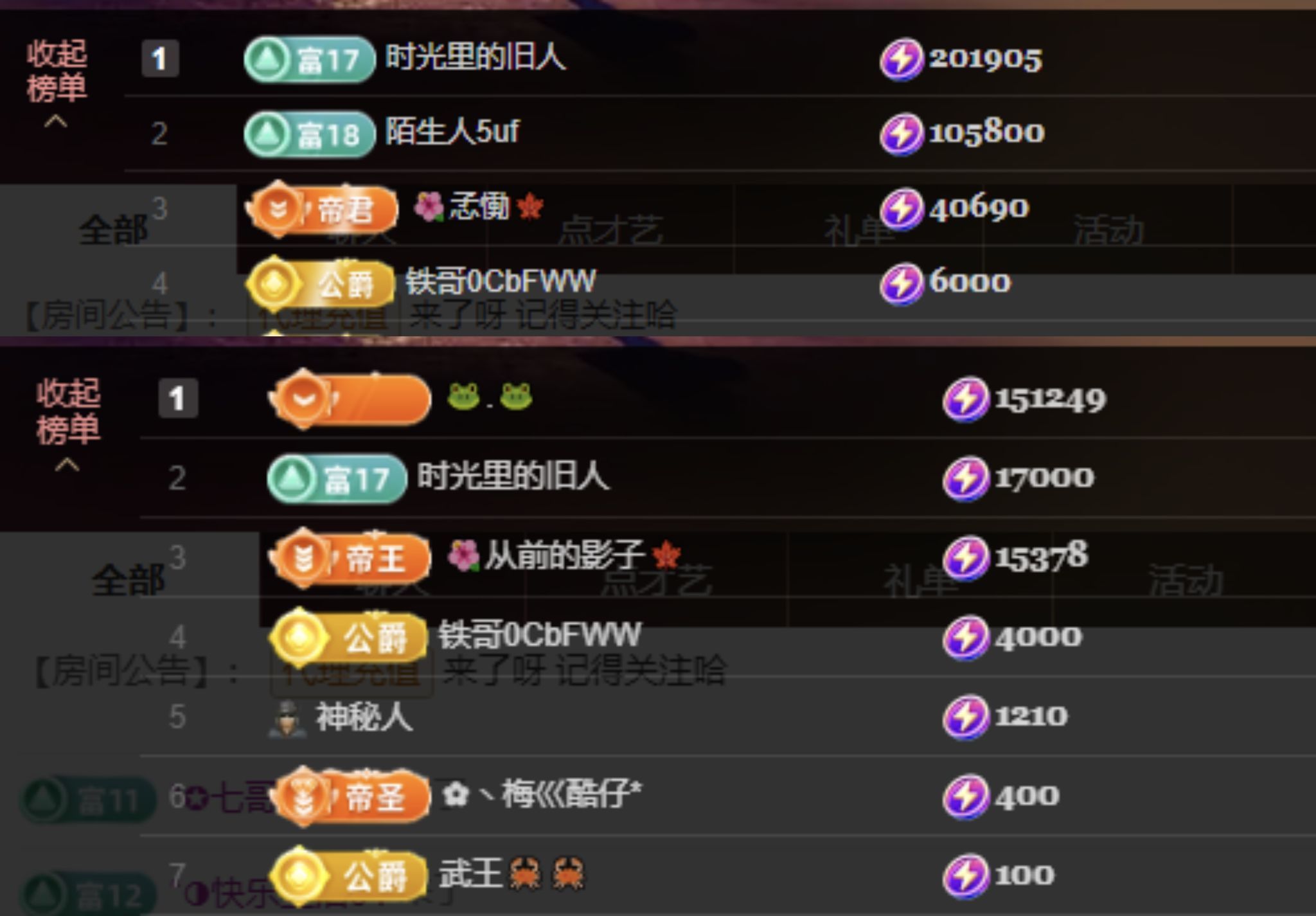 菲♥14冠感谢老板主播图片