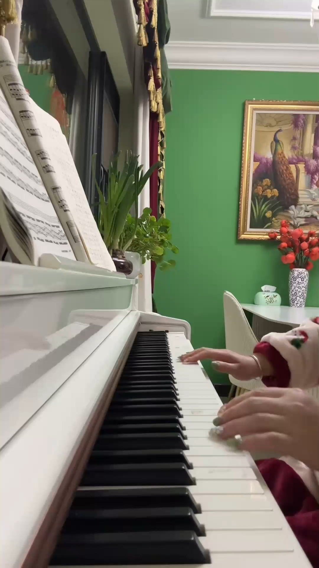 挑戰(zhàn)做了延長甲練琴??