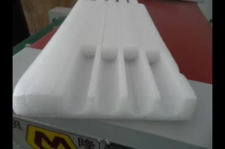 浙江杭州异形切割机设备 珍珠棉异形切割机U形槽展示