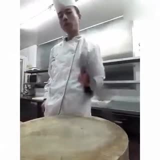 专业厨师玩菜刀！