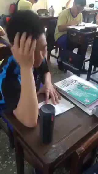 老师听说今天要考试