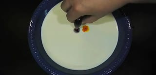 当牛奶遇上颜料会发生什么事