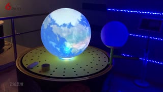 互动投影 投影内投球 太阳系生命曲人机交互云驼灵境